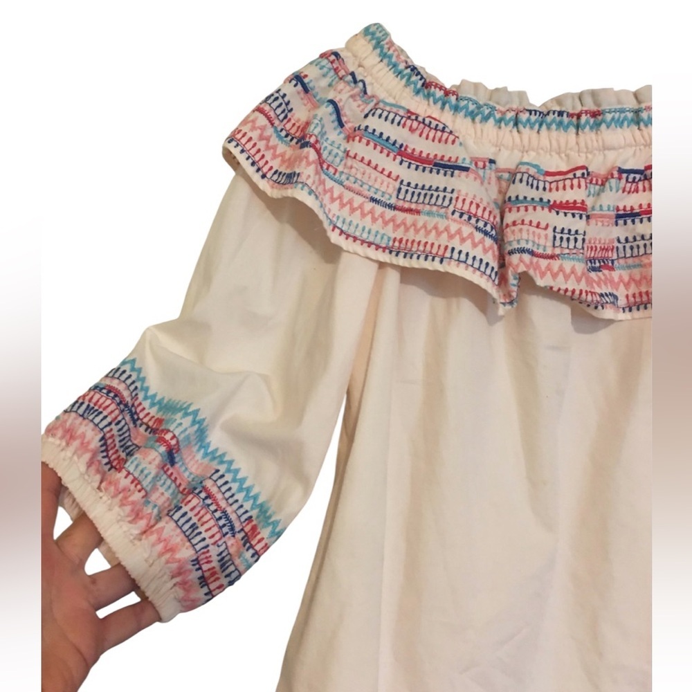 Parker size medium Jenay off the shoulder blouse in excellent like-new condition - Picture 3 of 6